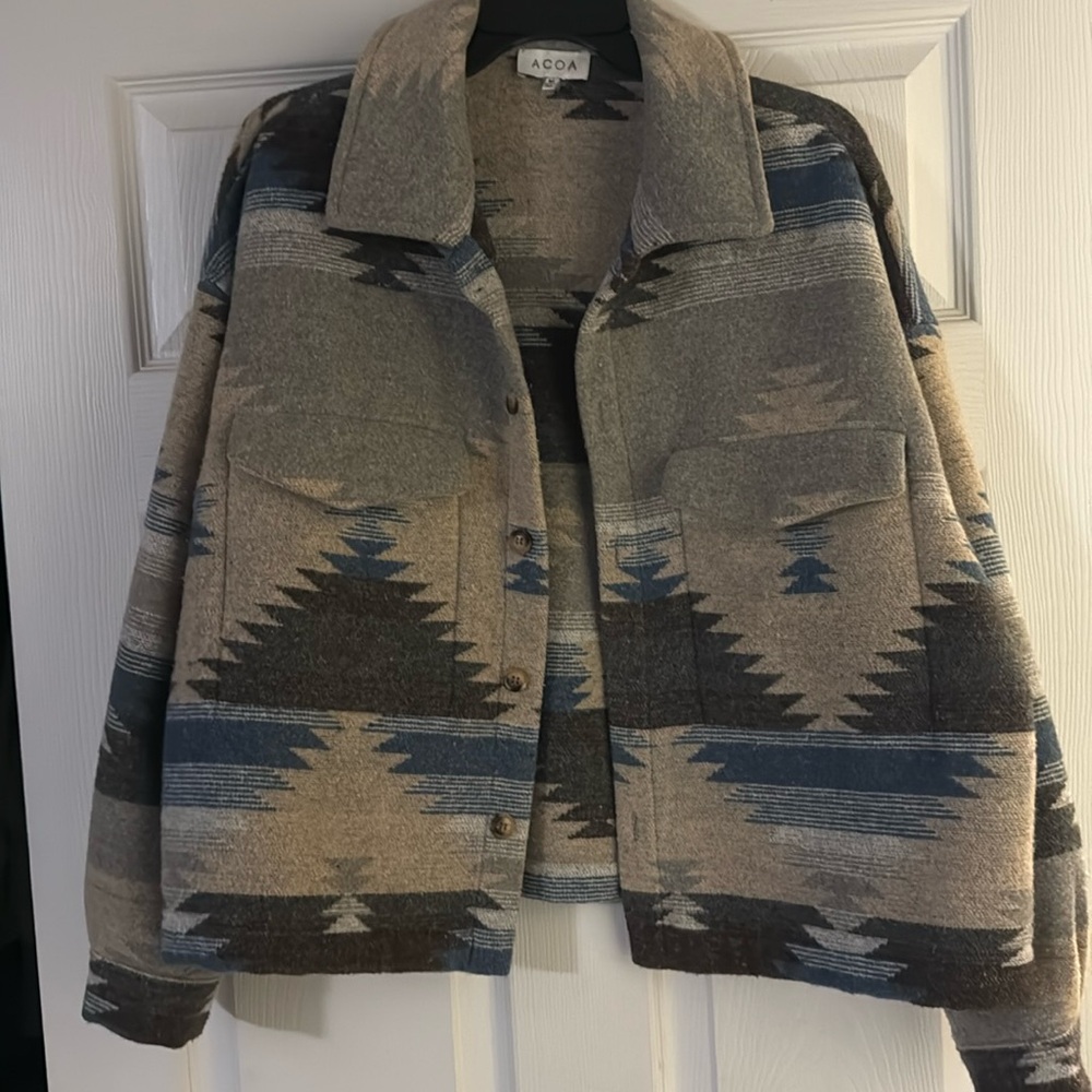 Aztec Shacket. Size M